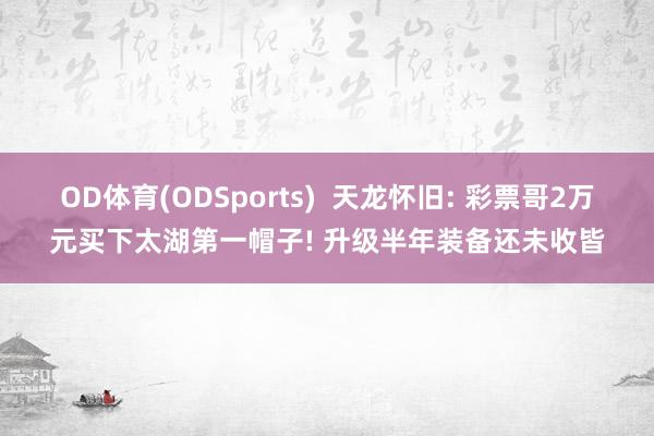 OD体育(ODSports)  天龙怀旧: 彩票哥2万元买下太湖第一帽子! 升级半年装备还未收皆